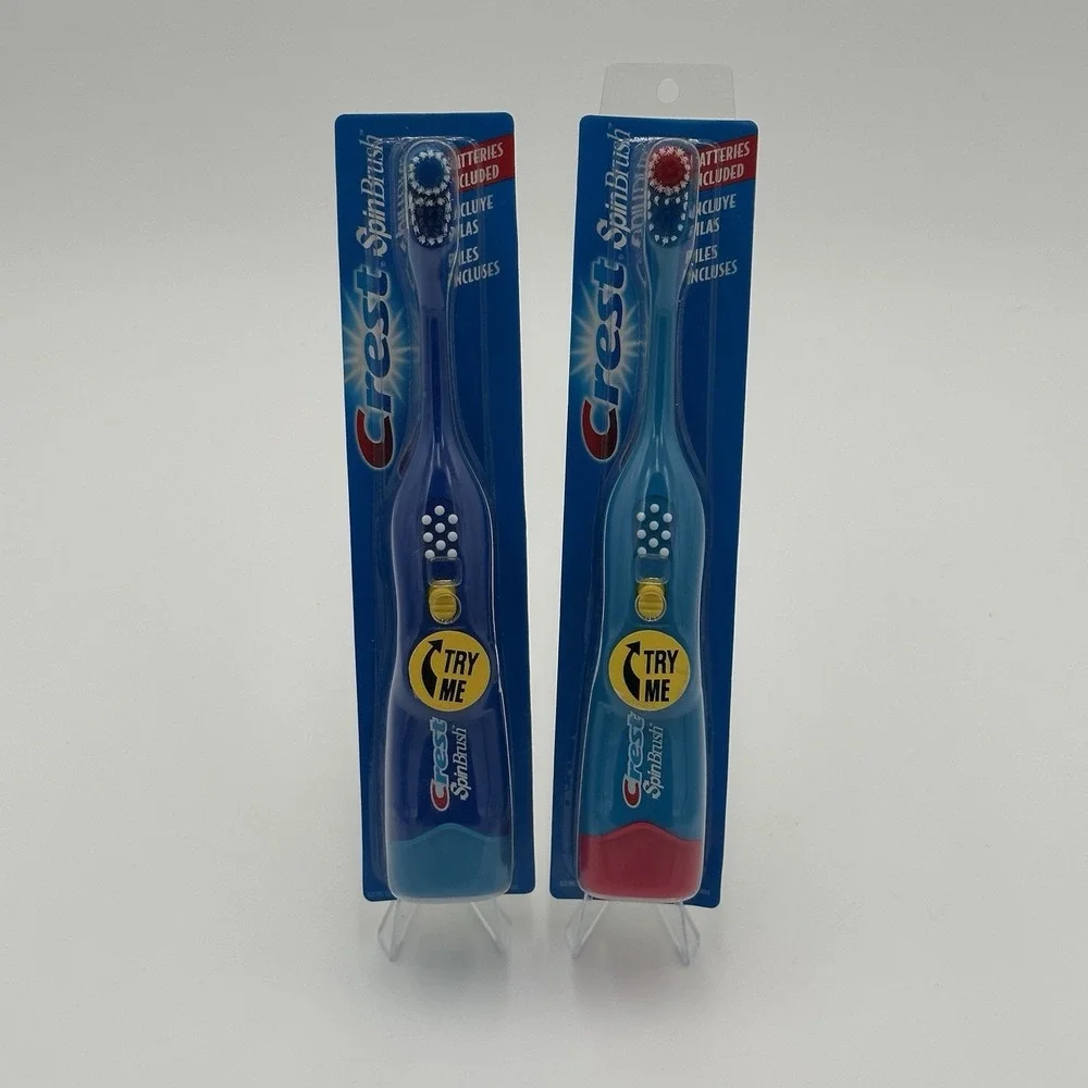 Lot Of 2 Crest Toothbrush SpinBrush Classic Spinning Head NEW Sealed Package